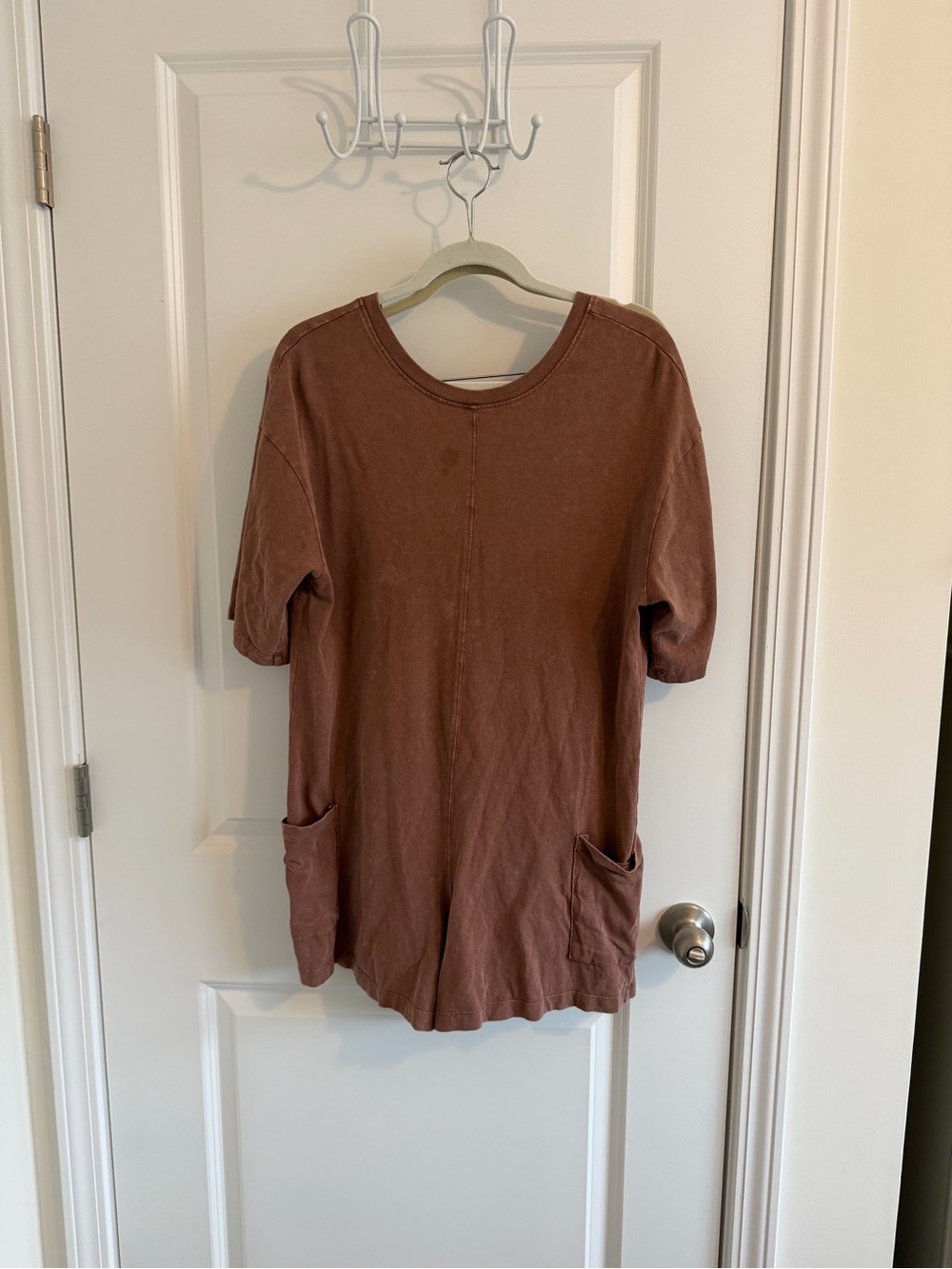 Double Zero Washed Brown Short Sleeve Pocket Tee